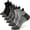 Dark, variant on 6 Pairs Merino Wool Ankle Hiking Running Socks Compression Thick Cushion Breathable No Show Socks for Men Women