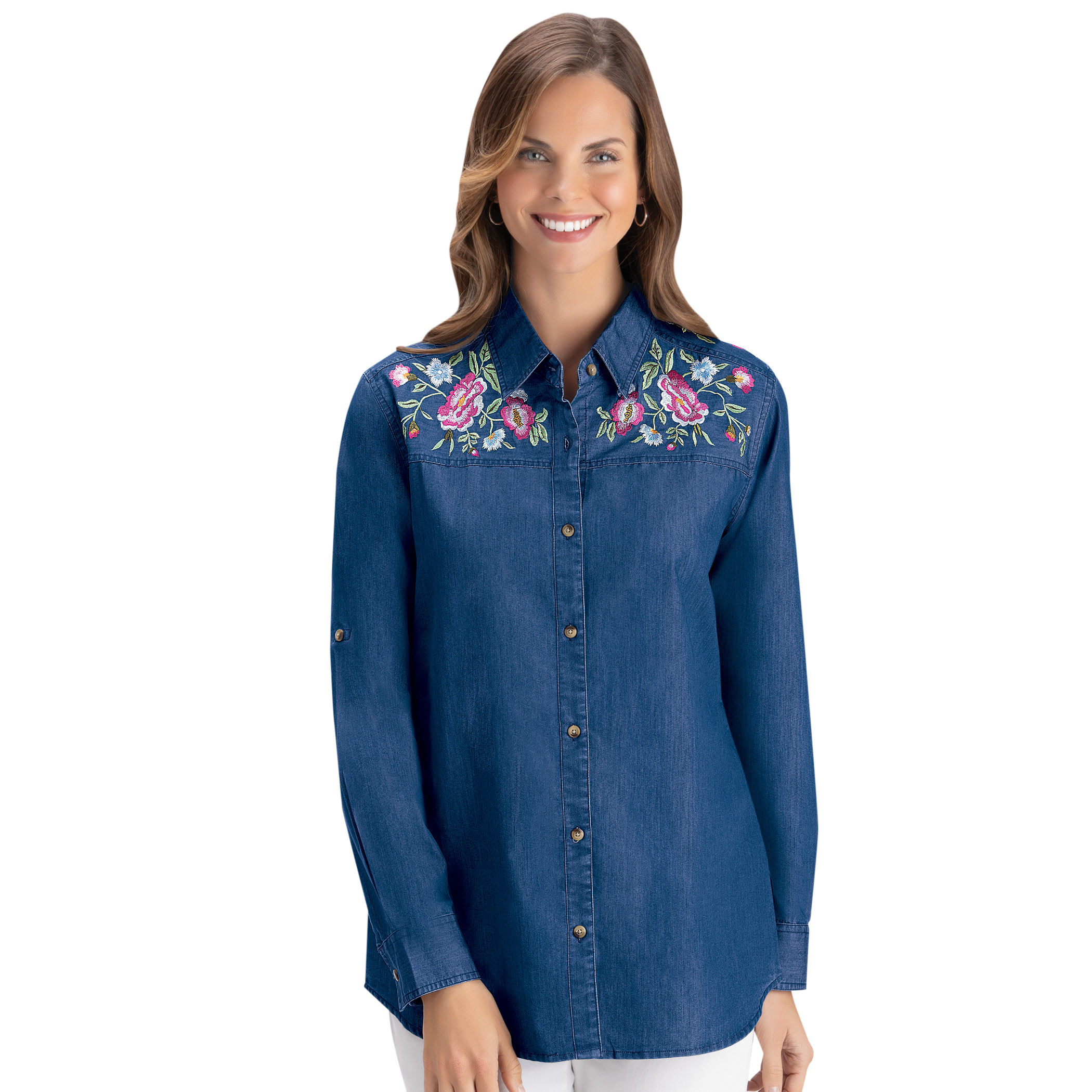 Stylish Colorful Floral Embroidered 