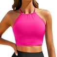 thumbnail image 2 of ZJXFGS High Neck Bikini Top Womens Swim Tops Swimsuit Tops for Women Bathing Suit Tops for Women Pink XL, 2 of 8