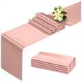 thumbnail image 1 of Camino de Mesa de Rosa, 12x108 Pulgadas, Paquete de 10 Caminos de Mesa de Satén, Camino de Mesa Liso para Fiestas, Bodas, Banquetes, Cumpleaños, 1 of 5