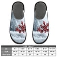 thumbnail image 5 of IAUYY Memory Foam House Slippers Suitable for Both Men and Women. Comfortable, Anti-Slip Plush Flat-Bottomed Slippers The Best Holiday Gift Red Snowflakes, 5 of 9
