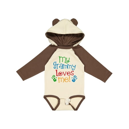 

Inktastic My Grammy Loves Me Gift Baby Boy or Baby Girl Long Sleeve Bodysuit