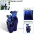 thumbnail image 4 of Sunnydaze Tiered Pitchers Contemporary Blue Ceramic Tabletop Fountain, 4 of 10