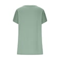 thumbnail image 5 of ZHYou Womens Tops,Dressy Casual Petal Sleeve Short Sleeve V Neck Shirts Work Business Vacation T Shirts,Green,L, 5 of 9