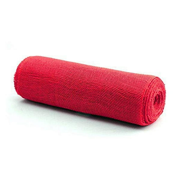 AK TRADING CO. 14" X 10yd Burlap Jute Fabric Table Runner - Red