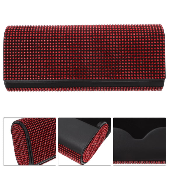 Moluckfu Accesorio Para Porta Gafas Con Brillo Rojo Elegante Y Fácil Acceso Para Gafas