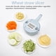 thumbnail image 4 of Multi-Function Vegetable Cutter with 6 Stainless Steel Blades for Shredding Slicing Grating Potatoes Carrots Kitchen Food Prep Tool 1-Piece, 4 of 9