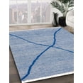 thumbnail image 3 of Ahgly Company Machine Washable Indoor Rectangle Abstract Steel Blue Area Rugs, 2' x 3', 3 of 7