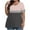 Grey, variant on asjyhkr T Shirts for Women Plus Size Summer Fashion Loose Fitting V Neck Tunic Tops Solid Color Tees