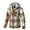 Yellow, variant on Men's Flannel Jacket Hooded Plaid Jackets Cotton Sherpa Lined Jacket Winter Button Down Jackets with Pockets Red L
