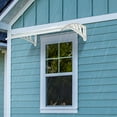 thumbnail image 3 of BAYUELSWU 40"x32" Awning for Door Entrance,Door Awnings Exterior,Window Awning Door Canopy,Durable Polycarbonate and ABS Construction with Aluminum Support (Transparent Board+White Bracket), 3 of 6