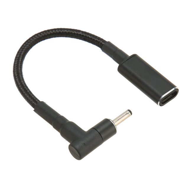 Adaptador USB C Hembra A CC Macho, Chip Dual PD EMARK Pequeño Portátil 20V 5A USB C A 3,0x1,0mm Cable Adaptador CC Para Viajes