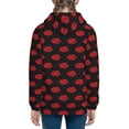 thumbnail image 6 of Xecao Red Beautiful Lips Pattern Zip Up Hoodies for Boys Girls, Sweatshirt with Pockets-Small, 6 of 6