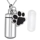 thumbnail image 4 of Recuerdo de cenizas para mascotas Yuyangstore Colgante de pata cremación de acero de titanio Urna de ceniza, 4 of 8