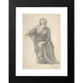 thumbnail image 2 of Sir Edward Coley Burne-Jones 17x24 Black Modern Framed Museum Art Print Titled - Seated Woman (1864), 2 of 5