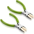 thumbnail image 5 of 2 Packs Nylon Nose Pliers Double Nylon Pliers Carbon Steel Jewelry DIY Tools for Beading Looping Shaping Wire Jewelry Making and Other Crafts, 5.3 Inch, 5 of 5