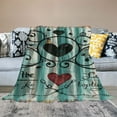thumbnail image 2 of BCIIG Faith Hope Love Warm Lightweight Blanket Soft Fleece Blankets Throw Blanket Living Rooms Sofa Decor Cow Gifts All Seasons - Flannel Material Blanket 50x60in, 2 of 6