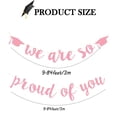 thumbnail image 3 of 2026 Graduation Glitter Banner, "We Are So Proud Of You" Garland with Grad Cap Accents, Class of 2026 Keepsake Banner, Pink Graduation Decor for School, Home, Car & Graduation Celebration Parties, 3 of 7