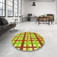 thumbnail image 4 of Ahgly Company Machine Washable Indoor Rectangle Transitional GreenYellow Green Area Rugs, 4' x 6', 4 of 7