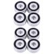 thumbnail image 1 of 8 soportes de aislamiento para altavoces HiFi de aluminio de 40 x 20 mm para tocadiscos, DAC y amplificadores (plateados), 1 of 7