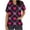 01 Multicolor 6, variant on Fewfanhot Summer Tops for Women Printed V-neck Short Sleeved Pocket Scrub Top