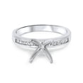 thumbnail image 4 of Bague 1/2ct Diamant Princesse Semi-Montage Or Blanc 14k, 4 of 4