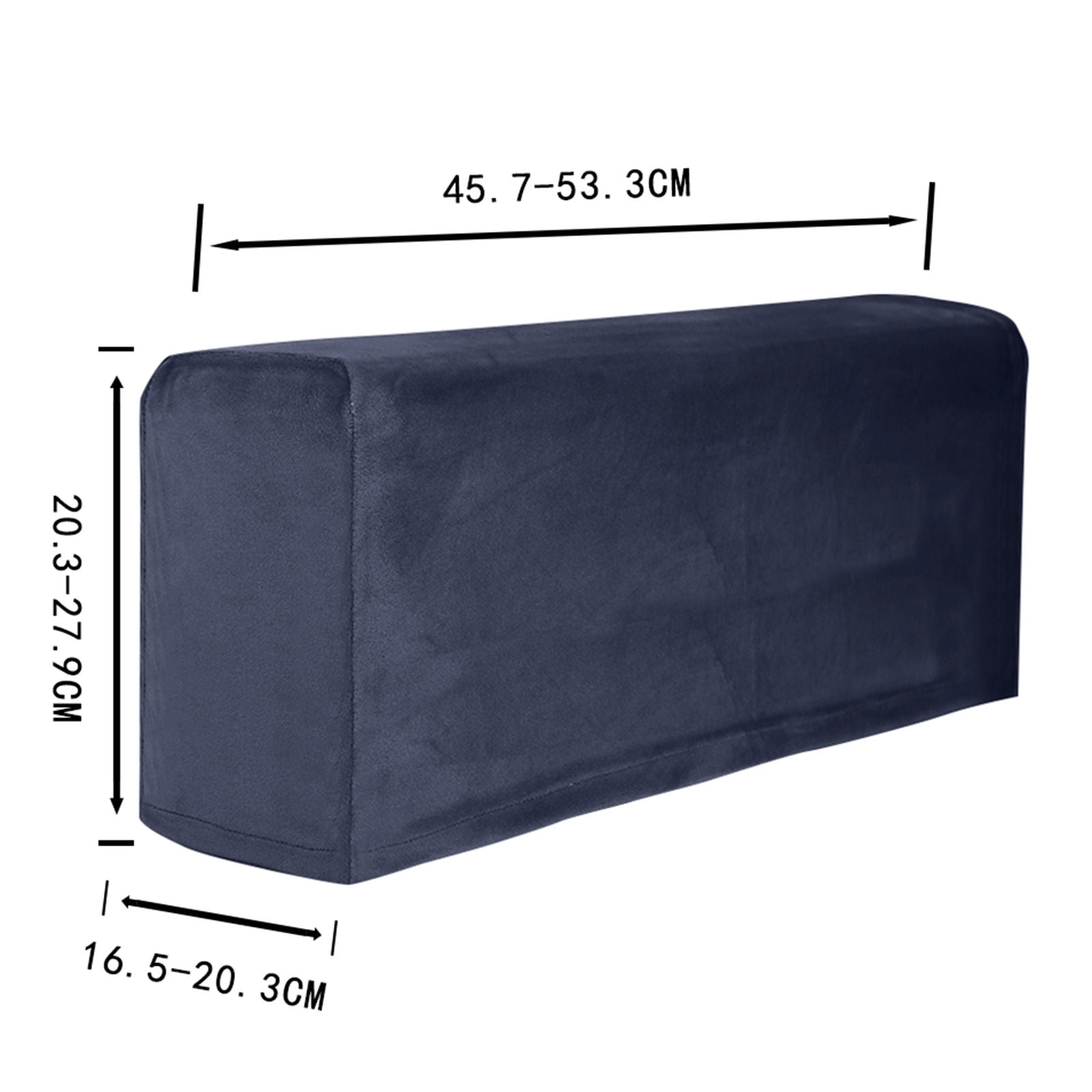 Velvet Couch Arm Cover, Stretch Armrest Covers Washable Armchair Slipcover for Recliner Sofa Soft Furniture Protector for Living Room-Camel-2 pcs