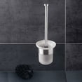 thumbnail image 3 of Escobilla de baño sin taladrar, portaescobillas, set de inodoro, escobilla de baño, portaescobillas, escobilla de baño con soporte para montaje en pared, incluye cepillo de repuesto, acero, 3 of 5