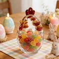 thumbnail image 6 of Crystal Glass Chicken-Shaped Candy Dish,Vintage Style Candy Bowl with Lid,Tabletop Dessert Plate Snack Bowl (B-Style), 6 of 8