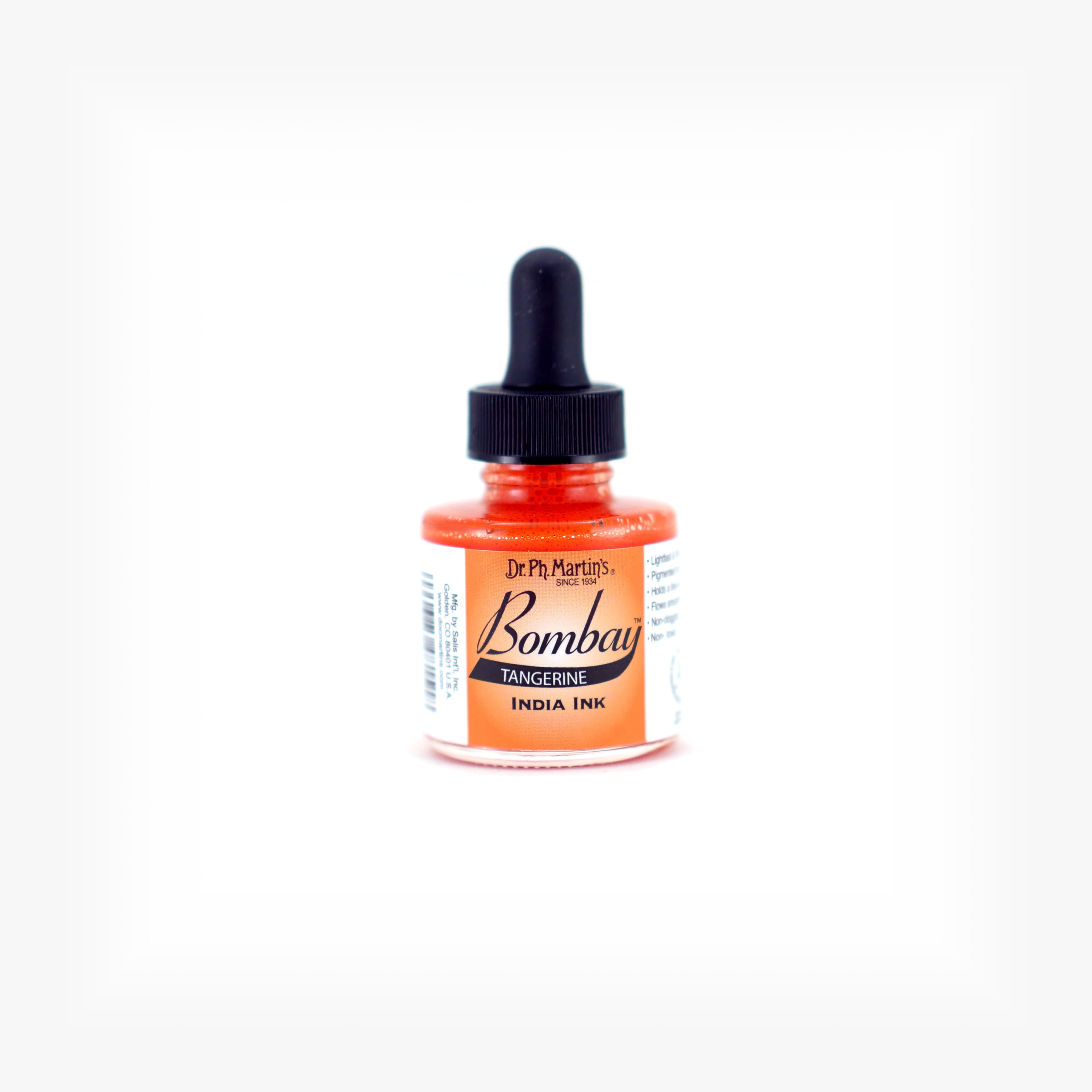 Dr. Ph. Martin's Bombay India Ink, 1.0 oz, Tangerine (15BY)