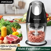 PANCERKA One-Touch Electric Mixer, Food Processors, Meat Grinder, Electric Vegetable Chopper, With 4 Stainless steel Blades, 600ml Capacity, Easy to store, for Meat/Smoothie/Vegetable/Puree/Fruits/Ga