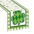 thumbnail image 2 of Fwttom St Patrick Day Table Runner Tablecloth Green Mark Party Table Decor for Party Waterproof Wipe Clean Fabric for Dining Table Kitchen Holiday, 2 of 6