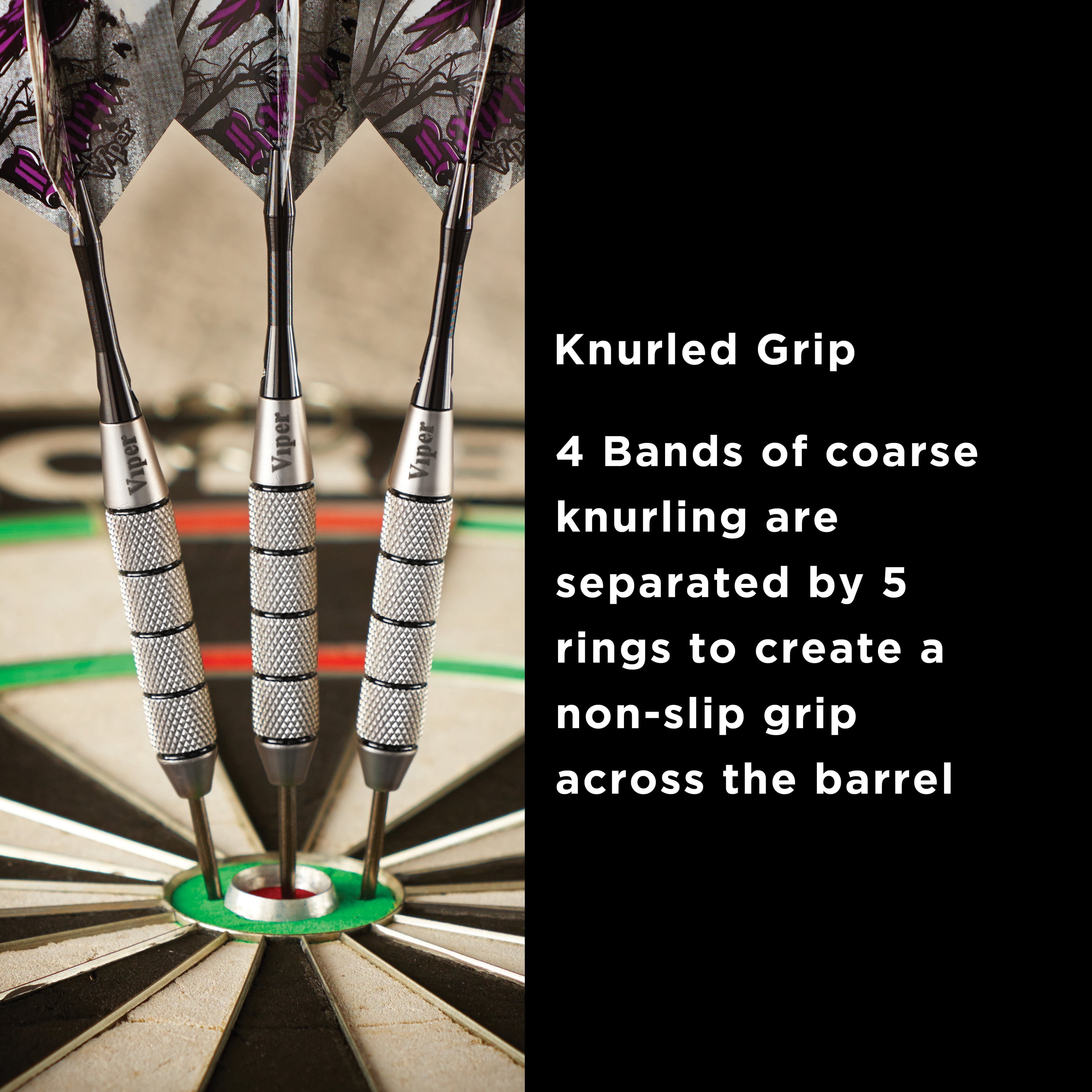 Viper Underground Raven Steel Tip Dart Set, 25 Grams