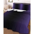 thumbnail image 2 of Purple Black Ombre Summer Quilt Set Full Size,Soft Microfiber Quilted Bedding Set with 2 Pillow Shams,Gradient Contemporary Abstract Art Lightweight All Season Bedspread Coverlet for Bedroom 78"x90", 2 of 6