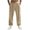Khaki, variant on Wyobmus Lightweight Linen Pants for Men Solid Color Button Elastic Waist Drawstring Pants Baggy Straight Pant Summer Beach Pants Breathable Trousers Olive Green