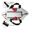 thumbnail image 5 of Ratiio Mexican Serape Blanket Stripes Print Reusable Grocery Bags - Washable, Foldable, Packable Tote, Large Handles, Heavy Duty, Zippered Top Pouch, 5 of 7