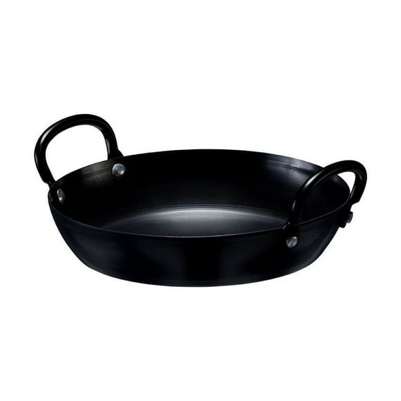 Browne Thermalloy Black Carbon Steel Fry Pan with 2 Handles, 7.8 x 1.75 in