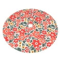 thumbnail image 5 of Cauagu 30" Christmas Tree Skirt Small Coral Red Flowers Pattern Christmas Tree Decorations Tree Mat for Xmas Decorations Occasion Holiday Home Decor -30", 5 of 7