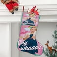 thumbnail image 2 of JOJO Siwa Tema: Calcetines de Navidad, fino lino blanco para colgar en escaleras y chimenea, decoración navideña para el hogar, regalo de Navidad.54cm×38cm, 2 of 5