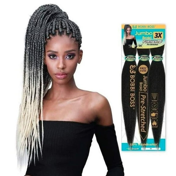 BOBBI BOSS JUMBO BRAID FEATHERTIP 3X SYNTHETIC FLAME RESISTANT CROCHET HAIR