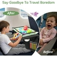 thumbnail image 5 of Kids Tray Table Cover with Pockets - Airplane Travel Essentials for Kids, Toddlers, Adults - Travel Tray for Kids on Plane or Train - Airplane Must Haves and Flying Essentials, Green, 5 of 8