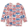 thumbnail image 4 of Taqqpue 4th of July Tops for Kids USA Flag Printed Tees Summer 3/4 Sleeve Casual Basic T Shirts, 4 of 5
