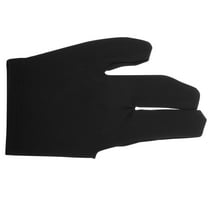 SOPOTUTU Black Three Finger Pool Gloves Breathable Mesh Back for Precise Cue Control