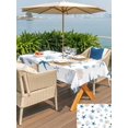 thumbnail image 5 of Outdoor Tablecloth with Umbrella Hole for Patio/Picnic/Party/Camping, Blue Starfish Coastal Waterproof Table Cloth Rectangle Table Cover Washable, Summer Beach Coral Ocean (60"x 120"), 5 of 8