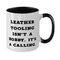 thumbnail image 2 of Leather Tooling Isn't a Hobby. It's a Calling. Two Tone 11oz Mug, Leather Tooling Cup, Inspirational Gifts For Leather Tooling, 2 of 2