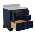 thumbnail image 6 of Madison 36" Bathroom Vanity with Royal Blue Cabinet and Carrara Marble Top, 6 of 6