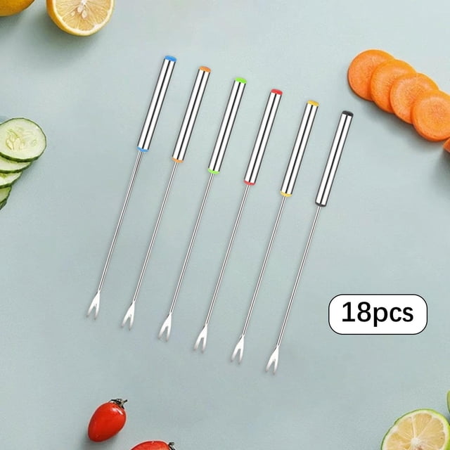 18x Hot Dogs Toasting Sticks Tostadores Tostadas resistentes a las horquillas Hot Hot Cheese Fondue Sticks para salchichas al aire libre
