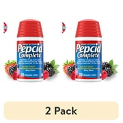 (2 pack) Pepcid Complete Acid Reducer + Antacid Chews, Berry Flavored, 50 Count