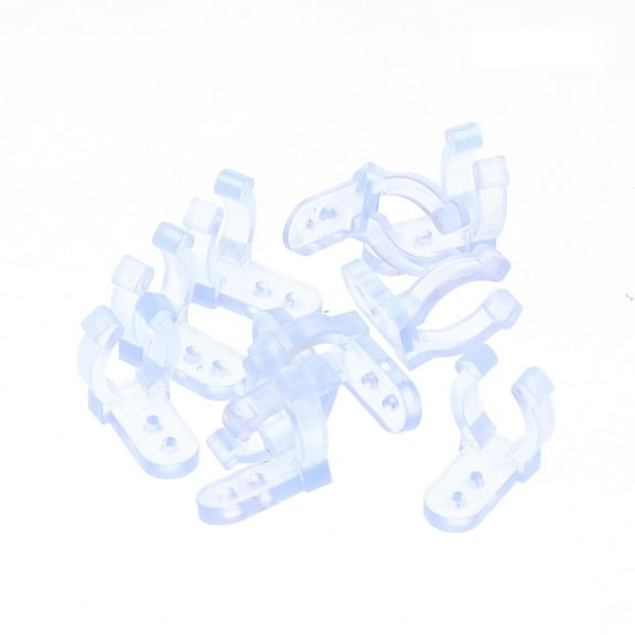 PBPBOX 10Pcs Transparent LED Rope Light Holder Clips Sturdy Mounting for Patio Deck Fence