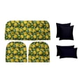 thumbnail image 1 of RSH Décor Indoor Outdoor 7 Piece Tufted Wicker Cushion Set + Pillows, Standard, Citrus Sapphire + Navy Blue, 1 of 6